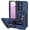Blue, variant on REQO for Samsung Galaxy S26 Plus Case, Rubber Bumper Hard Plastic Phone Case with [Sliding Camera Lens Cover] [360° Rotatable Kickstand Ring] [HD Screen Protector] for Samsung Galaxy S26+ Plus