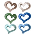 thumbnail image 1 of 6 pinzas acrílicas para el pelo con forma de corazón, herramientas minimalistas para peinar el cabello para mujeres., 1 of 6