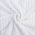 thumbnail image 6 of Ntbay Flannel Fuzzy Soft Warm Cozy Toddler Blanket, Fluffy Warm and Lightweight Reversible Stripes Design Toddler Plush Blanket for Stroller, Crib, Travel, 30" x 40", White, 6 of 6
