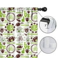 thumbnail image 4 of Blackout Kids Curtains,Green Football Monogram Pattern Childrens Insulated Curtains Set Of 2,Bedroom Essentials,Toddler Room Decor 42"x54", 4 of 5
