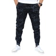 thumbnail image 1 of Jogger cargo de gabardina stretch John Silver Corte skinny y estampado de camuflaje negro, 1 of 4