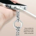 thumbnail image 3 of Inteprter Elegante cordón para teléfono, seguro y con cordón dorado, accesorio de manos libres para días ajetreados y mujeres, cordón dorado Teléfono y Comunicación Negro, 3 of 6