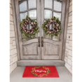 thumbnail image 3 of Rugsmith Red Machine Tufted Holiday Merry Christmas Wreath Doormat, 18" x 30", 3 of 5
