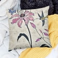 thumbnail image 2 of BANET Summer Pillow Covers ,Navy Blue Wild Flower Plant Throw Pillows Case,Seasonal Floral Outdoor Decorative Square Farmhouse Decor Cushion Covers for Home Sofa Bed Couch White, 2 of 5