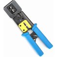 thumbnail image 1 of Professional EZ Pass Through Crimping Tool - Ratchet Crimper - Wire Stripper for Old Internet Connectors, 1 of 5