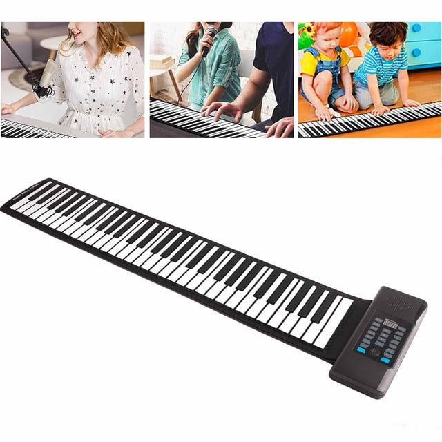 Piano Inscritable, 128 Tonos Convenientes 14 Canciones de Demostración 100-240V Función Midi 61 Llaves de Rollo de Mano para Editar para la enseñanza