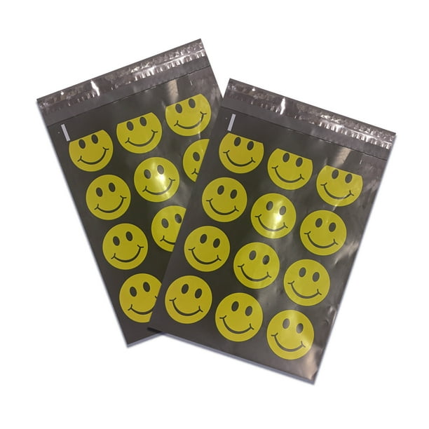 10" x 13"Small Happy Smileys FLAT POLY Mailer USPS Approved Mailers