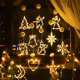 thumbnail image 5 of Luces colgantes de decoración de Año Nuevo, 2 piezas de luces colgantes navideñas para ventana con ventosa, 5 of 5