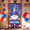 thumbnail image 1 of Independence Day Door Curtain Hanging Cloth Background Decoration, 180 x 90 cm Multicolor, Nylon Spandex with Rope, 1 Panel, 1 of 6