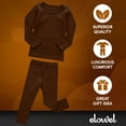thumbnail image 5 of Elowel Pajama Set for Women and Men 2 Pack 100% Cotton Adult PJs Brown Size L, 5 of 7