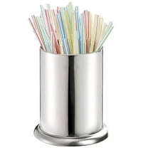 Coffee Stirrer Holder,Bexikou 1 Pcs Straw Dispenser,Stainless Steel Straw Holder,Drinking Straw Organizer Container for Home Kitchen Party Supplies