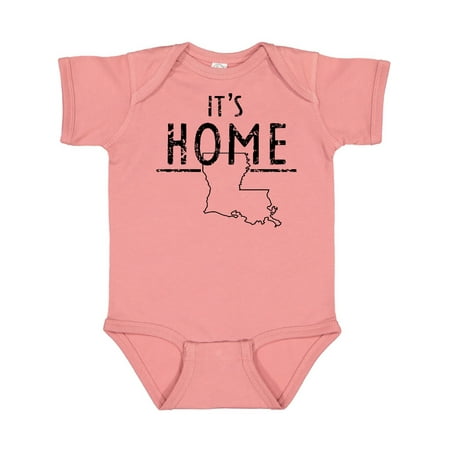 

Inktastic It s Home- State of Louisiana Outline Distressed Text Gift Baby Boy or Baby Girl Bodysuit