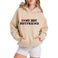 thumbnail image 1 of Ladies Loose Letter Print Hoodie Sweatshirt, 1 of 4