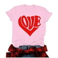 thumbnail image 3 of Tbopshirt Valentine's Day T-Shirts for Women Tees,Plus Size Womens Tops,Women Valentines Day Short Sleeve Heart Printed T-Shirt Novelty Graphic S-XXXL, 3 of 4