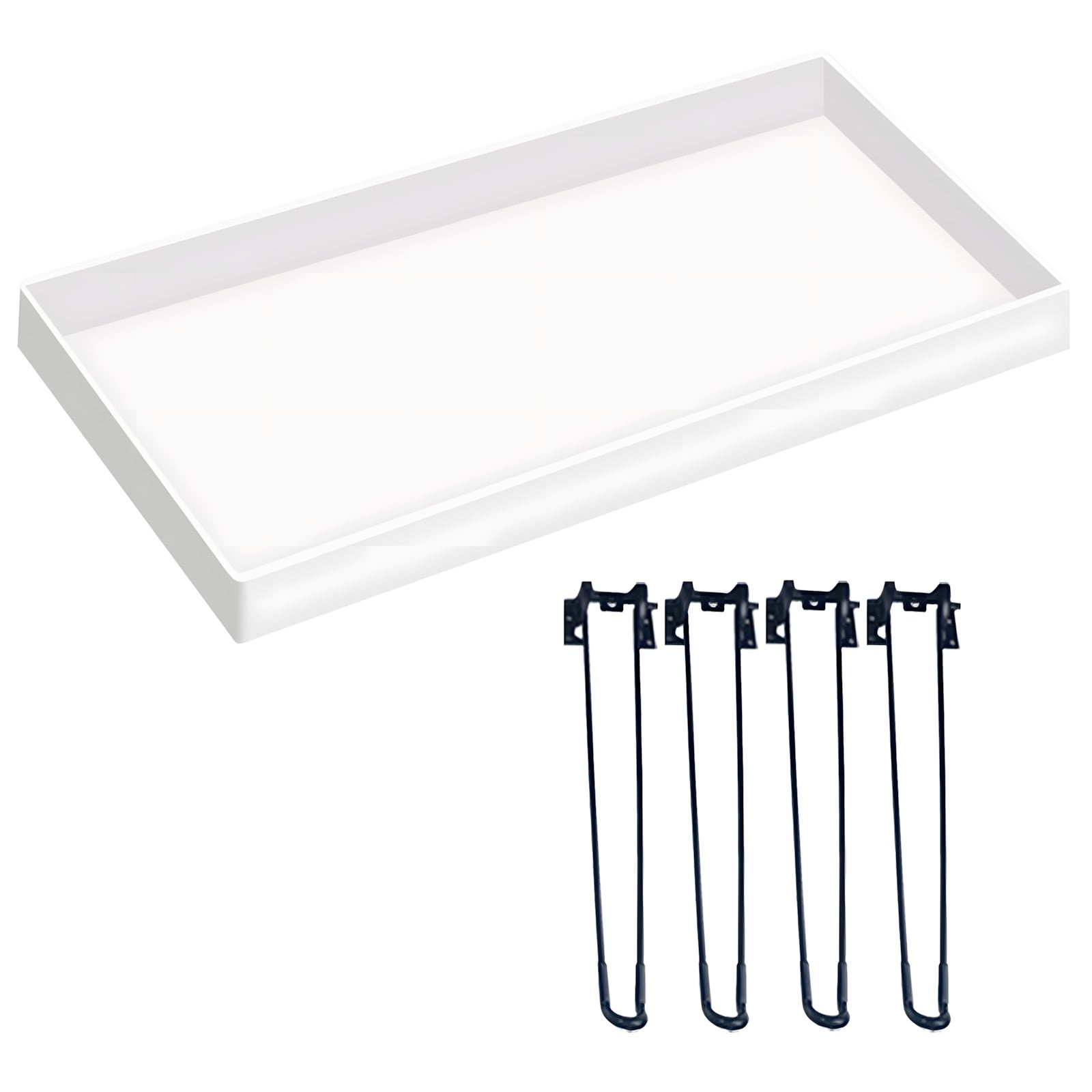 Multipurpose Silicone Mould for Epoxy Resin Projects Table Making Set with 4 Metal Legs