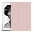 thumbnail image 1 of Funda para iPad 10.2 rosa translúcida con ranura para lápices, 1 of 5