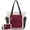Maroon, variant on Gocvo Puffer Tote Bag for Women, Lightweight Tote Bag for School with Compartment, Large Capacity Multi-pocket Quilted Bag for Work Travel (Red)