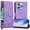 Purple, variant on FOXDOCK forMotorola Moto G86Wallet Case with Zipper Pocket & Wrist Strap, PU Leather Flip Cover with Card Slots, Kickstand, Magnetic Closure