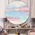 thumbnail image 3 of Designart 'Metallic Shabby Pink II' Shabby Chic Metal Circle Wall Art, 3 of 3