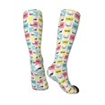 thumbnail image 4 of Fotbe Cute French Bulldog print Women's Men's Novelty Crew Socks Cotton Socks Knee High Socks for Walking,Running,Nurses,Pregnancy, 4 of 9