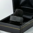 thumbnail image 6 of Black Pipe Cut Mens Tungsten Ring, Spike Texture Tungsten Carbide Ring JATN608Ns12.5, 6 of 6