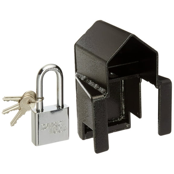 Ranger Lock RGUN-0L Universal Super Extended Lock Guard with 2-Inch Hardened Steel Lock, Black CA3