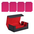 thumbnail image 3 of CAJA DE CARAL CAJA COMEDIBLE Magnética Duración con 4 divisores de cartas Negro Rojo con Rosa, 3 of 8