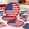 thumbnail image 6 of Patriotic Themed Paper Plates Set of 24 - Disposable American Flag Design for Veterans Events, Elections, Independence Day Parties, Sizes 7x7x0.98in and 9x9x0.98in, 6 of 6