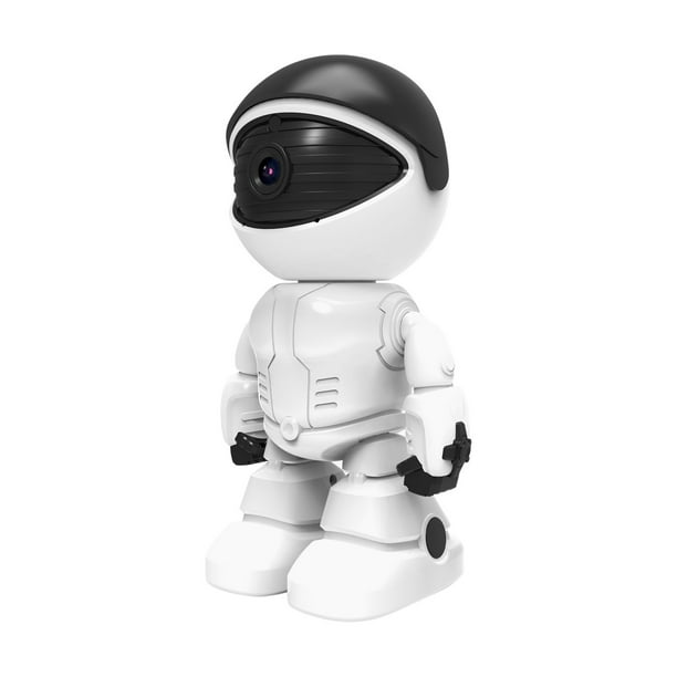 Cámara de Visión Nocturna 360 Panoramic Robot Wireless Home Monitor, Wifi Remote Mobile Hd con Alarma de Detección de Movimiento, Sensor cmos 1080P