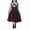 Red, variant on Girls' Plaid Jumper Dress 2-in-1 with Long Sleeve Top, Burgundy Preppy A-Line Dress for School, Sizes 5-16 Years,Size 5-6 T