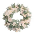 thumbnail image 5 of 16inch Decor Wreath Home Decor Farmhouse Wreath Round Wreath Floral Wreath for Spring Photo Props Anniversary Valentines Decor Champagne, 5 of 8