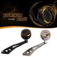 thumbnail image 2 of Fishing Spinning Reel Handle, Lightweight Metal Single Rocker Arm, Reel Replacement Power Handle Grip, 93mm Extended Rocker Arm Low-Profile Reel Handle DSH019-38mm Matte Black, 2 of 9