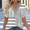 thumbnail image 2 of YUGYXL Womens Summer Tops Casual Short Sleeve Shirts Plus Size Oversized Trendy Boho Floral Graphic Tee Gray Tops L, 2 of 6