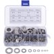 thumbnail image 1 of Surtido de arandelas de acero inoxidable M2-M12, 9 tamaños en una caja de plástico para proyectos mecánicos y de bricolaje (580 piezas), 1 of 8