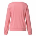thumbnail image 4 of Clearance-Sale Cute Tops for Women Long Sleeve Round Neck Going Out Tops Fashion Lovely Kitten Printing Ribbed Breathable Softy Loose Blouse Daily Oversized Shirts for Women（Pink,M）, 4 of 7
