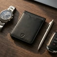 thumbnail image 7 of Vaultskin Manhattan Slim RFID-Blocking Leather Bifold Wallet, Black, 7 of 7