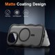 thumbnail image 3 of Funda magnética para iPhone 16 Pro, compatible con MagSafe, diseño de marco ondulado transparente 2025, funda protectora de borde suave, bonita, transparente, mate, a prueba de golpes, 3 of 6