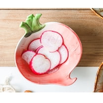 Worgeous Vegetables Series Ceramic Dish Lovely Dessert Bowl Household Tray Food Platter for Snacks Fruit Salad (Carrot)