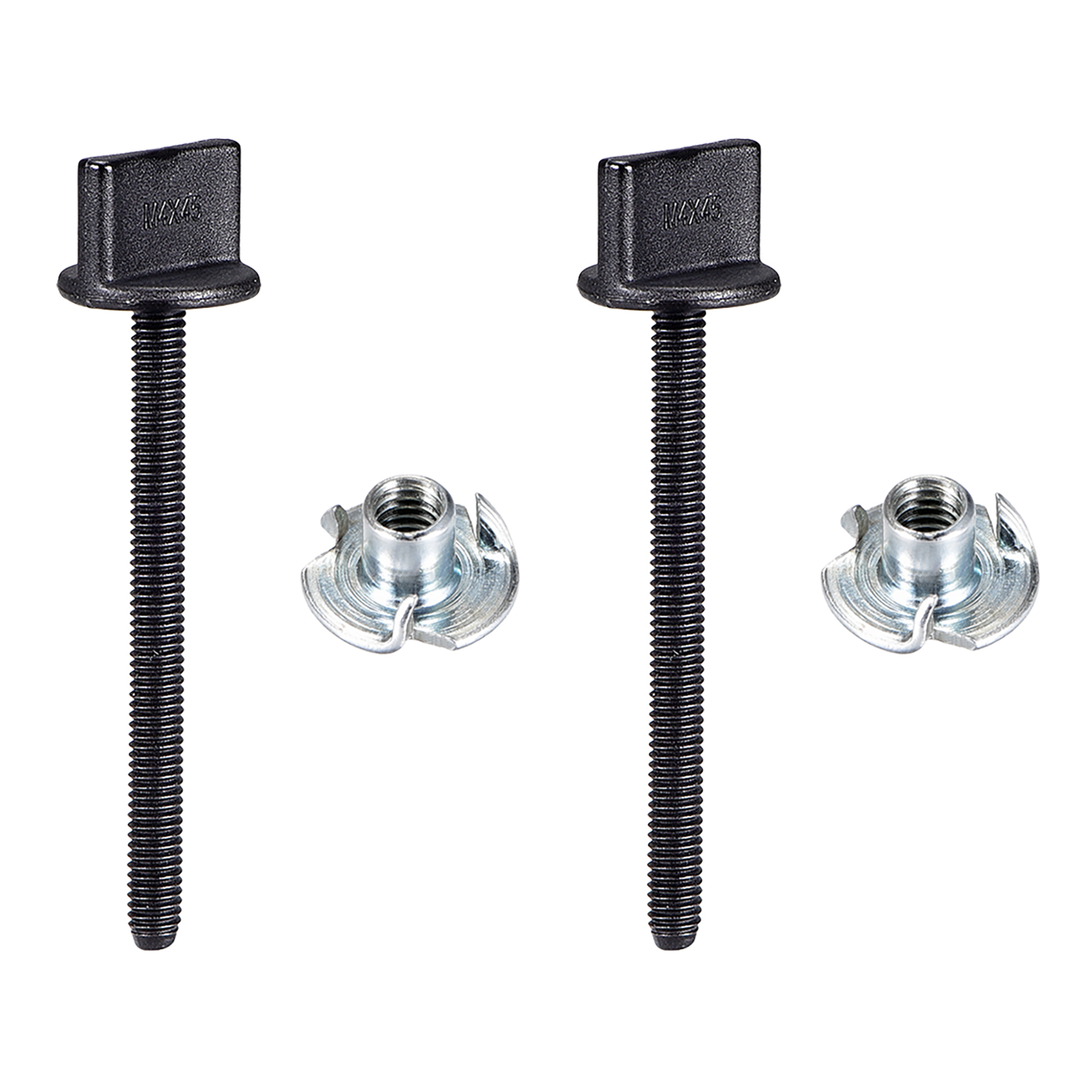 M4 x 45mm Thumb Screw Bolt with T Nut Hand Driven Spade Nylon Plastic Screws Metric for RC Model