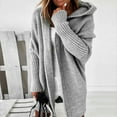 thumbnail image 3 of Womens Knitted Cardigan Chunky Open Front Sweater Coat Winter Overcoats, 3 of 4