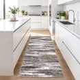 thumbnail image 3 of ICEANT 3'x10' Hallway Runner Rugs, Abstract Style Area rug with Non-Slip Backing, Washable Rug for Kitchen Entryway Bedroom Laundry Room, Grey, 3 of 5