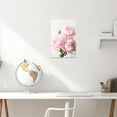 thumbnail image 3 of ZHONGYUTONG Pink Peony Wall Art Peony Flower Pictures Wall Decor Elegant Blossom Floral Paintings Romantic Flower Canvas Prints Girls Bedroom Decor Frame (12" x 18"), 3 of 6