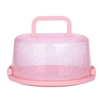Cake Carrier with Lid and Handle, Multipurpose Cake Stand Fits 8 inch Cake, Cupcake Containers for Cupcakes，Cake Holder Serves as Five Section Serving Tray, Portable Cake Carriers