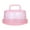 Pink, variant on 10.24x8.86x5.31inch Transparent Anti-String Taste Cake Storage Box with Refrigerator Fresh Keeper, Portable cake Keeper for Cupcakes Snacks (Light Blue)