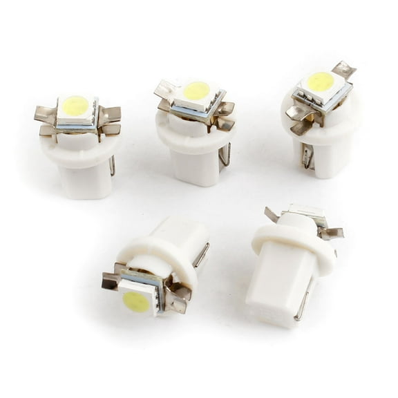 Unique Bargains Van Car Truck B8.5 5050 1 Surface Mount Device Side Light Bulb Lamp for White 5 Pcs