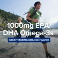 thumbnail image 2 of GNC Triple Strength Fish Oil Liquid Supplement, 1000mg EPA DHA Omega 3s, Wild Deep Ocean Caught, Heart, Brain, Skin, Eye and Joint Health, Natural Orange Flavor, 8 Fl Oz, 47 Servings, 2 of 7