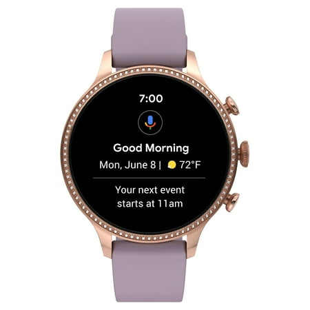 Fossil - Gen 6 Smartwatch 42mm Purple Silicone - Rose Gold