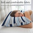 thumbnail image 5 of Navy Blue Gray Striped Pillow Covers 24"x36", Farmhouse Stripes Modern Abstract Art Soft Brushed Microfiber Breathable Throw Pillow Covers, Pillowcase with Zipper for Couch Sofa Bedroom Living Room, 5 of 9
