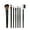 Black-B, variant on Kokovifyves Professional Makeup Eye Eyeshadow Brush Brushes Cosmetic Set+Round Tube 5Pcs