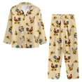 thumbnail image 2 of DISNIMO Women's 2 Piece Pajama Set Rooster Sunflower Printed Long Sleeve Sleepwear Soft Comfy Pj Ladies Lounge Sets Button Down Nightwear with Long Pants, XL, 2 of 7